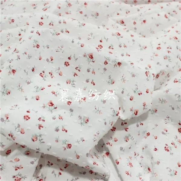 150x50cm Cotton Woven Jacquard Floral Sewing Fabric, Making Children's Clothing Women's Handmade DIY Cloth - Image 3