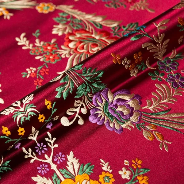 Flower fabrics brocade jacquard pattern fabric for sewing cheongsam and kimono material for DIY - Image 9