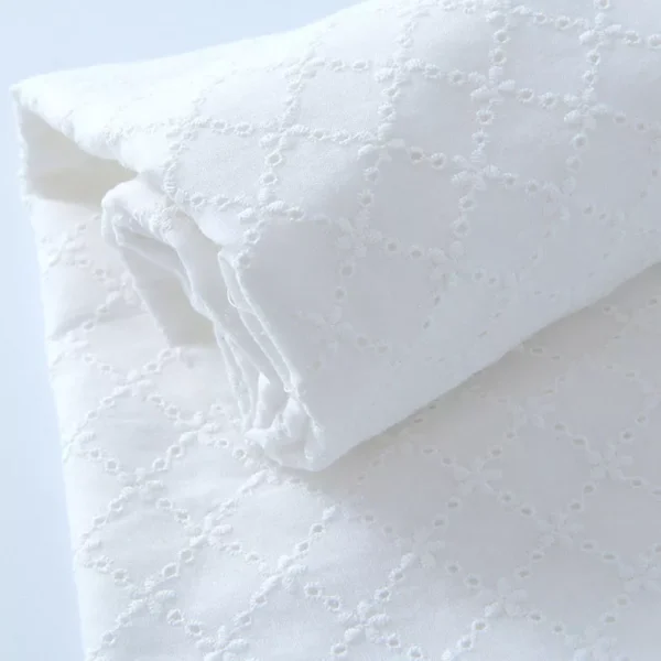 Embroidery Lace Fabric Water Soluble 100% Cotton Small Flower Embroidered For Sewing Clothes DIY Handmade By Meters - Image 22
