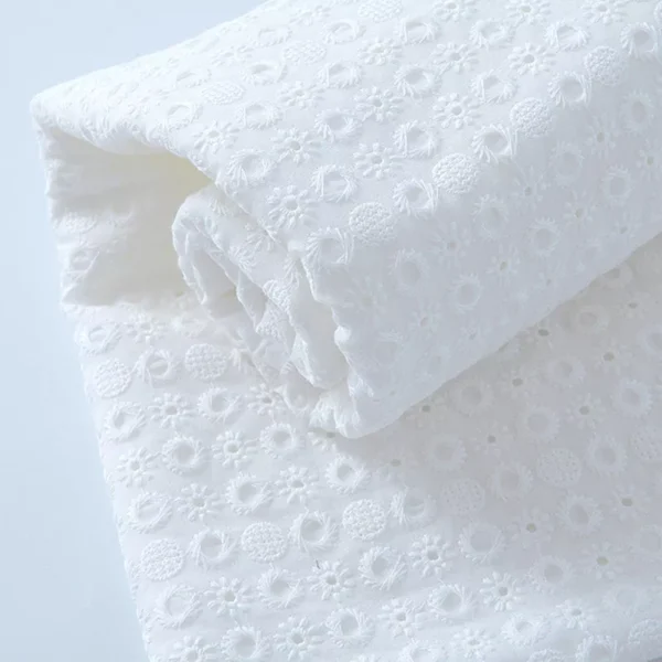 Embroidery Lace Fabric Water Soluble 100% Cotton Small Flower Embroidered For Sewing Clothes DIY Handmade By Meters - Image 23