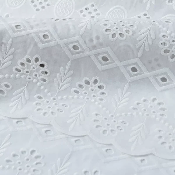 Embroidery Lace Fabric Water Soluble 100% Cotton Small Flower Embroidered For Sewing Clothes DIY Handmade By Meters - Image 17