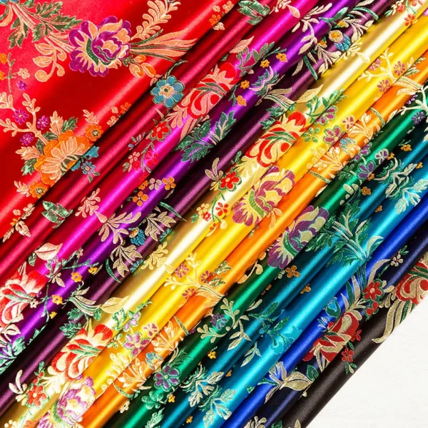 Flower fabrics brocade jacquard pattern fabric for sewing cheongsam and kimono material for DIY
