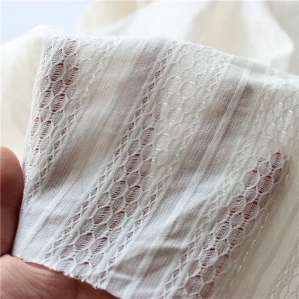 150x50cm White  Hollow Cotton Jacquard Sewing Fabric, Making Women's Clothing Shirt's Skirt Children's  Cloth