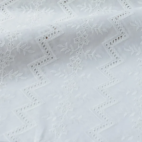 Embroidery Lace Fabric Water Soluble 100% Cotton Small Flower Embroidered For Sewing Clothes DIY Handmade By Meters - Image 14