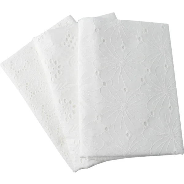 Embroidery Lace Fabric Water Soluble 100% Cotton Small Flower Embroidered For Sewing Clothes DIY Handmade By Meters - Image 6