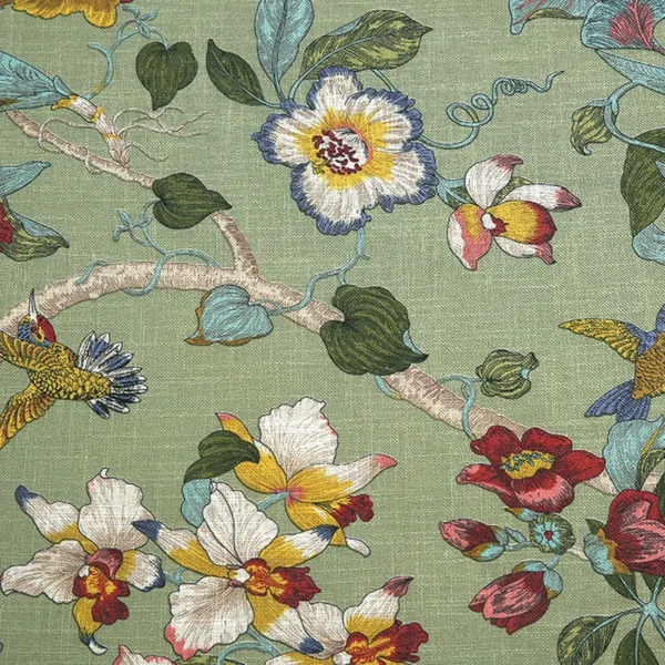 50cm*150cm Linen Printed Fabric cotton linen sofa fabric Flower and Bird Pillow Cushion Cover Tablecloth Fabric - Image 10