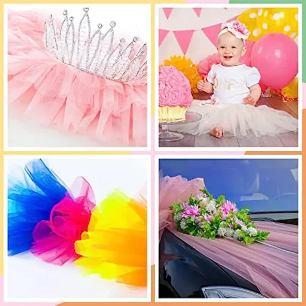 Tulle Rolls Tulle Fabric 6" X 25Yards for Decorations Tutu Weddings Costumes Skirts Parties Gift Bow Baby Shower - Image 5
