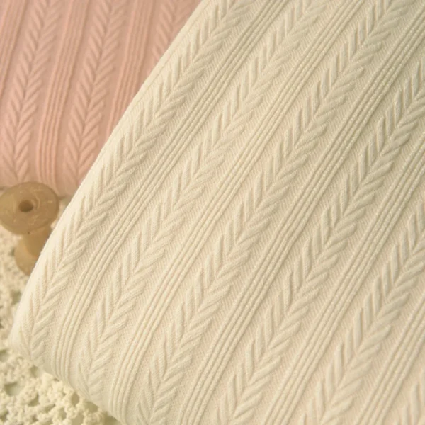 80x50cm/160x100cm Low Elastic Leaf Jacquard Knitted Polyester And Cotton Fabric For Women's Dresses Sweaters Handmade DIY Fabric