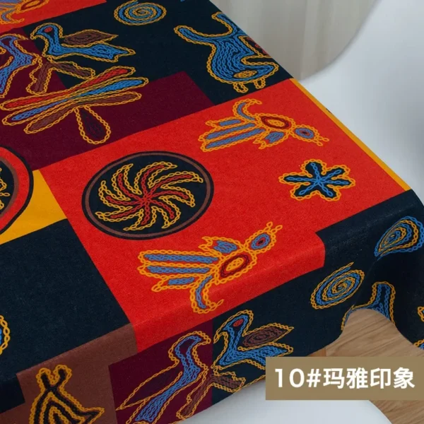 African Fabric Cotton Linen Vintage Printing Cloth DIY Handmade Textile Sewing Patchwork for Bags Dress Tablecloth 145*50cm - Image 10