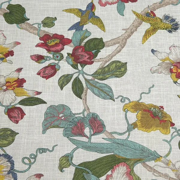 50cm*150cm Linen Printed Fabric cotton linen sofa fabric Flower and Bird Pillow Cushion Cover Tablecloth Fabric - Image 4