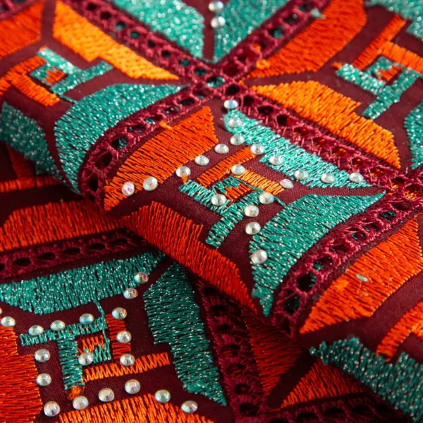 Kalume High Quality Swiss Voile Lace in Switzerland 2024 African Embroidery Cotton Lace Fabric with Crystal for Dresses F3679 - Image 2