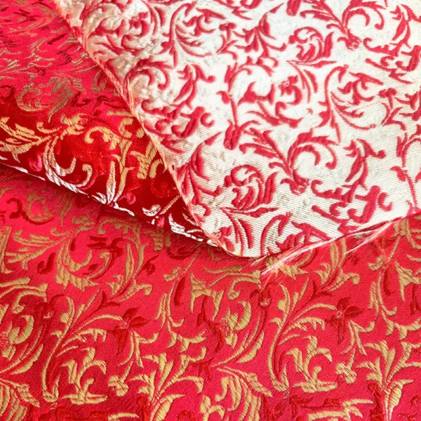 75x50cm Wheat Floral Pattern Damask Silk Satin Brocade Jacquard Fabric DIY Cheongsam Costume Upholstery Curtain Sewing Patchwork - Image 4