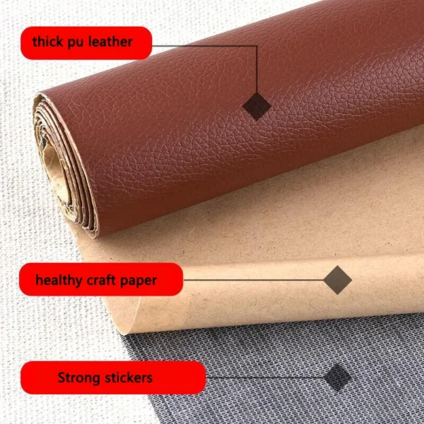 100/200x137cm PU Leather Self Adhesive Fix Subsidies Simulation Skin Back Since The Sticky Rubber Patch Leather Sofa Fabrics - Image 4