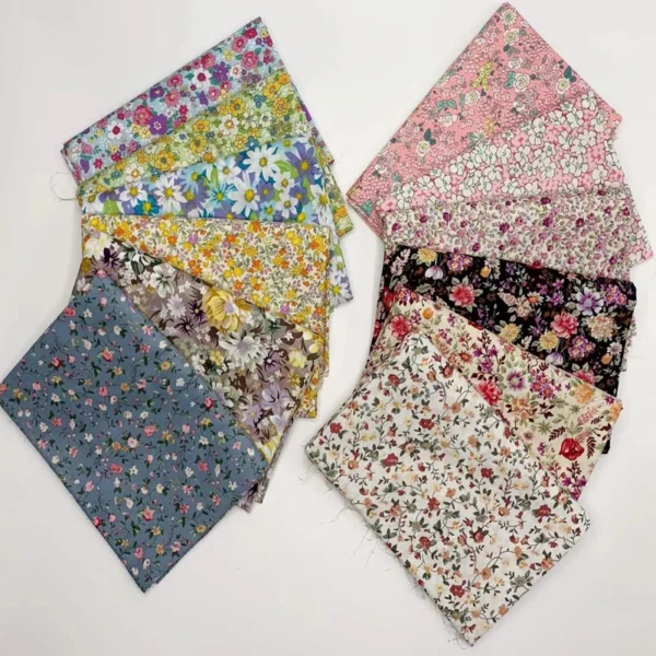 Floral Fabric Flower Cotton Printed Poplin Quilting Clothes Patchwork Muslin Sewing  Accessories - Image 3