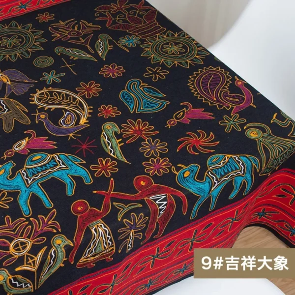 African Fabric Cotton Linen Vintage Printing Cloth DIY Handmade Textile Sewing Patchwork for Bags Dress Tablecloth 145*50cm - Image 9