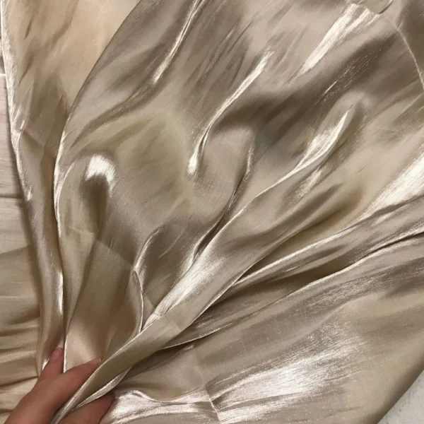 3/5/10m Glossy Silk Gradient Fabric,Shiny Clothing Fabric, Polyester Holographic Dress Fabric, Luxury Shimmer Iridescent Fabric - Image 2