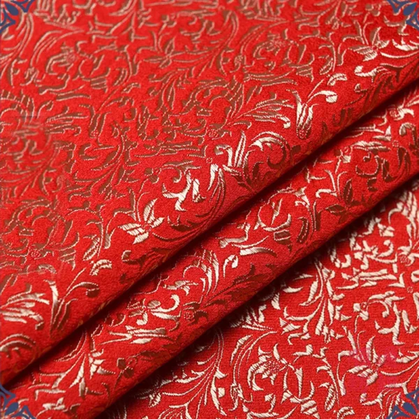 75x50cm Wheat Floral Pattern Damask Silk Satin Brocade Jacquard Fabric DIY Cheongsam Costume Upholstery Curtain Sewing Patchwork - Image 10