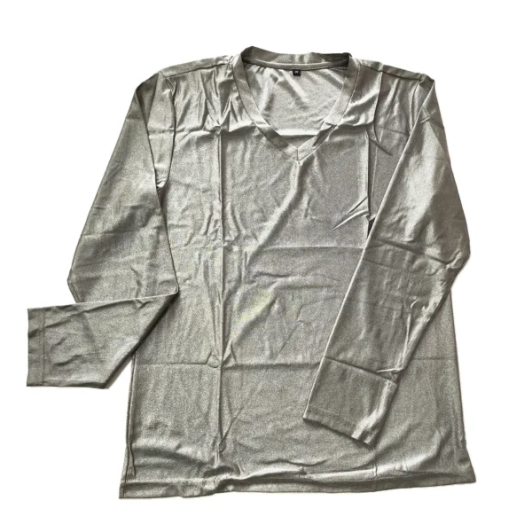 Conductive Silver Fiber Long-sleeve Underwear Antibacterial EMF/EMI/RF Blocking Anti-radiation Faraday Fabric Longjohns Soft - Image 2