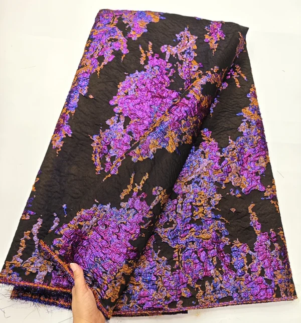 African Gilding Brocade Lace Fabric 2024 High Quality Nigerian French Jacquard Tulle Lace for Women Wedding Evening Dress H1041 - Image 7