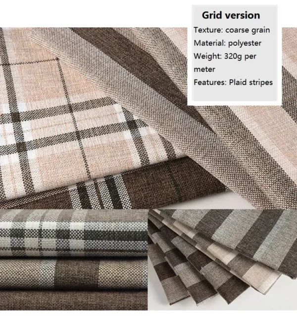 Cotton and Linen Sofa Fabric Solid Color Thickened Coating Dustproof Coarse Cloth Burlap Canvas Pillow Curtain DIY sewing Fabric - Image 5