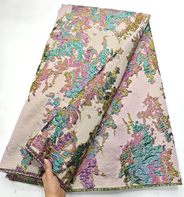 African Gilding Brocade Lace Fabric 2024 High Quality Nigerian French Jacquard Tulle Lace for Women Wedding Evening Dress H1041 - Image 6