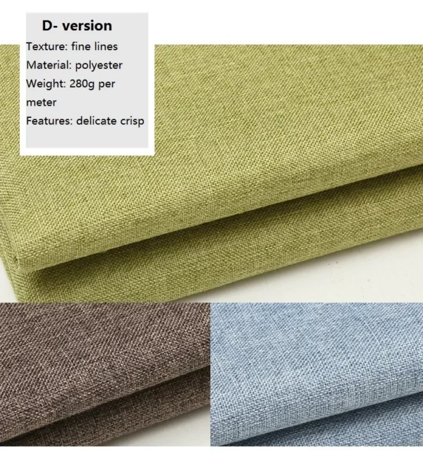 Cotton and Linen Sofa Fabric Solid Color Thickened Coating Dustproof Coarse Cloth Burlap Canvas Pillow Curtain DIY sewing Fabric - Image 6
